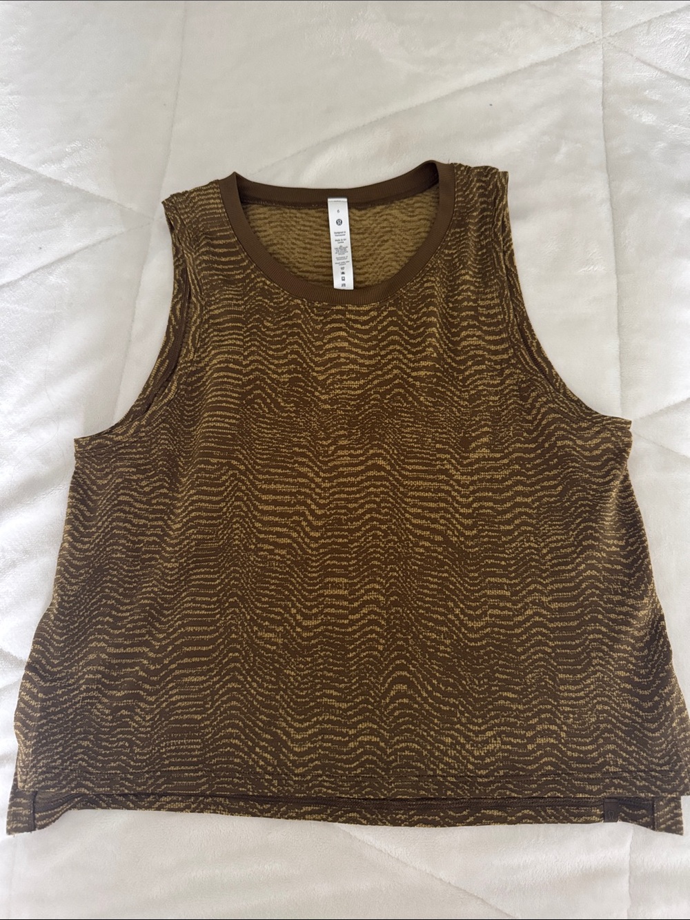 lululemon athletica Metallic Brown Wave-Texture Tank